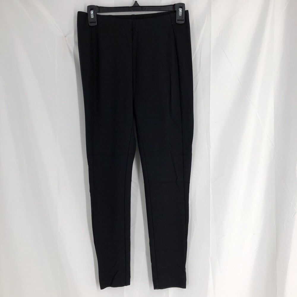 J.Jill Pants Women Small Black Stretch Ponte Slim Leg Mid Rise Pull On Casual
